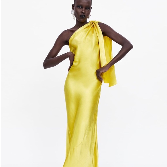 zara yellow dress 2019